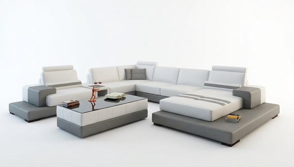 Beautiful XXL Leather Living Area U Shape Corner Sofa Couch Upholstery 6137