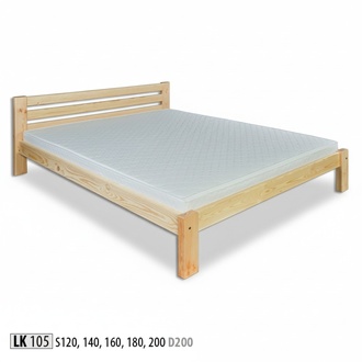 Wooden bed slatted frame double bed solid wood furniture handmade 200*200 cm