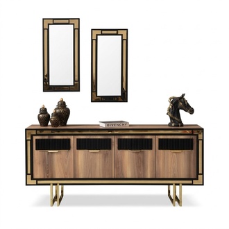 Wooden Sideboard Sideboard Brown Cabinet Chest of Drawers Wood Dining Room