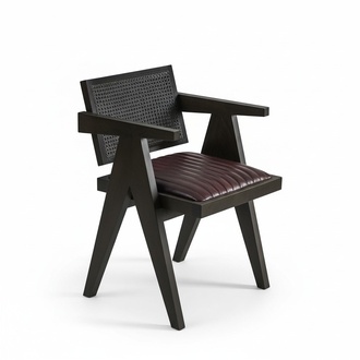 Wooden Chair Design Brown Armchair Dining Room Furniture Seat Furnishings New