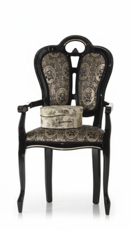 Baroque style made of real wooden dining room gloss chair italian furniture