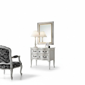 Wooden Chests of Drawers Furniture Cabinet Set 2pcs Dresser Mirror