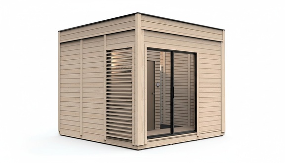 Wooden Sauna Outdoor Sauna Wood Pinewood Sauna House Panorama Cottage Garden
