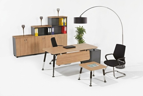Wooden furniture study desk filing cabinet coffee table set table 3 pcs