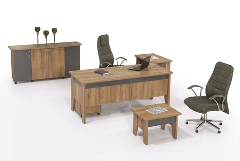 Wooden furniture study set office furniture desk office cabinet 4 pcs