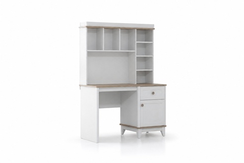 Wooden table desk shelves computer table wood white children\'s room