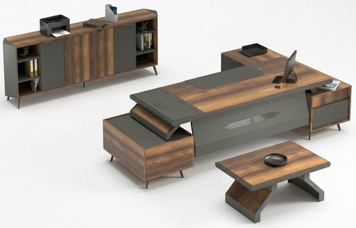 Work table desk table sideboard office furniture 3-piece set meubles.