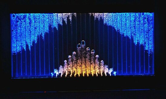 Modern partition walls LED water wall illuminated wall columns 240x150cm On Stock