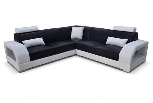 XXL corner sofa leather living landscape set modern design L-shaped sofa G8001B