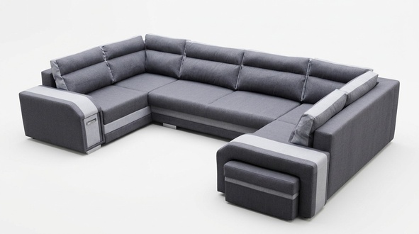 XXL Corner Sofa Living Area Sofa Couch Upholstery Set Corner Designer U-Form New