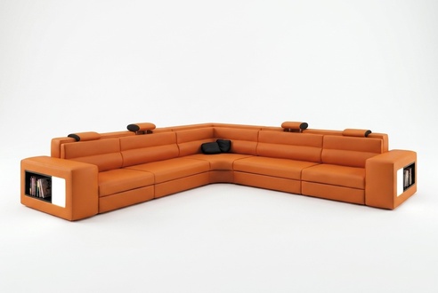 XXL Living Landscape Design Corners Cushion Sofa Couch Leather Sofas Set U Shape