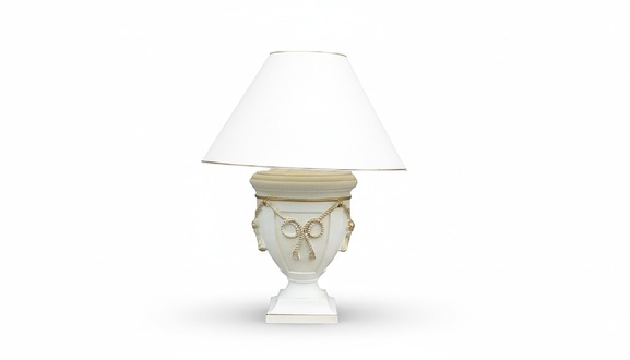 XXl decorative massive lamp in antique roman style made of acrylic material, 73cm height