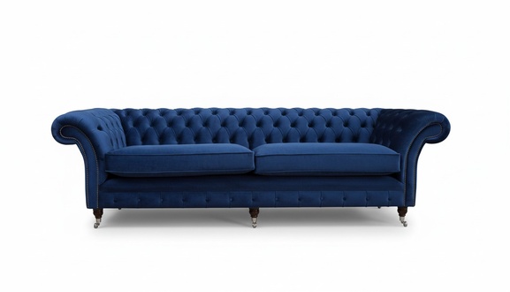 Sofa 4 seater couch Chesterfield XXL Big upholstery seat set leather textile new