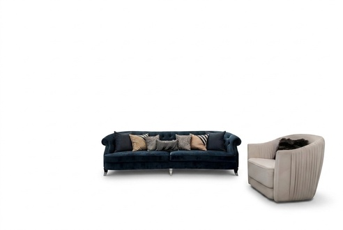 XXL Big Sofa Couch Upholstery Set 4+1 Seater Chesterfield Textile Sofas Couches