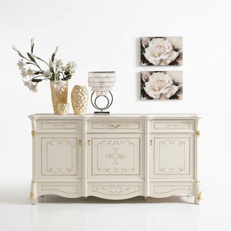 XXL Buffet Chest of Drawers Cabinet Baroque Rococo Dresser Console Italy Furniture