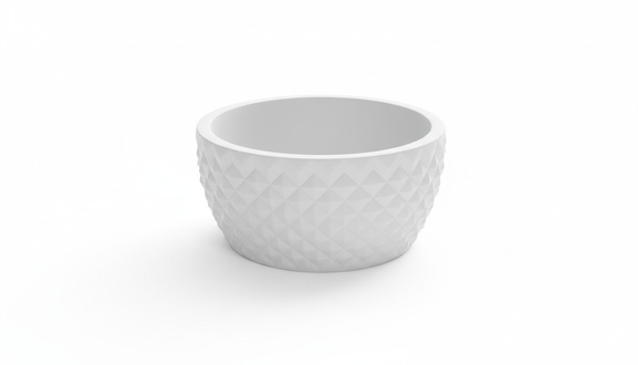 Decorative flower pot in modern style made of acrylic material, model - 0906, 30cm height