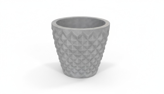 Decorative flower pot in modern style made of acrylic material, model - 0904, 33,5cm - height