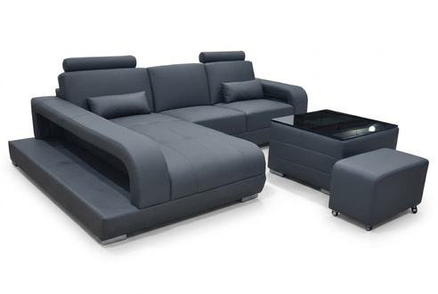 XXL Couch Corner Sofa Leather Living Room Set Modern Design L-Shape Sofa F3017C