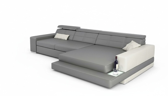 XXL Couch Corner Sofa Leather Living Landscape Sofa Design Modern Sofa L-Form