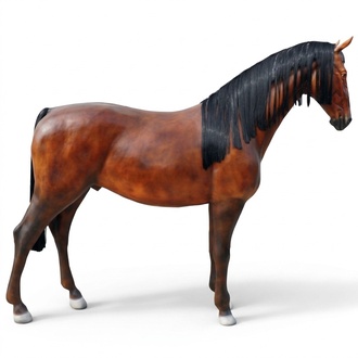 XXL massive brown horse figure decorative sculpture statue 250cm length