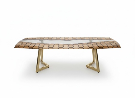 XXL dining room table dining table epoxy resin kitchen table large wood brown