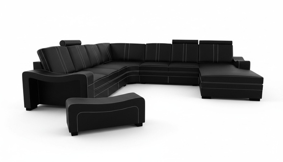 XXL leather sofa with USB leather couch living landscape corner sofa new set sofa leather