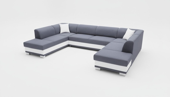 XXL Corner Sofa Living Area Couch Upholstery Set Corner Designer U-Form New Sofa