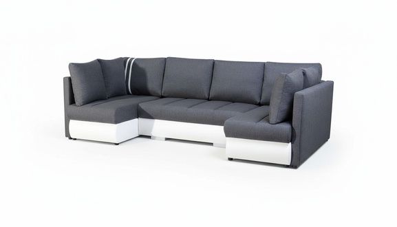 XXL Living Landscape Sofa Couch Upholstery Set Corner Designer U-Form Corner Sofa New