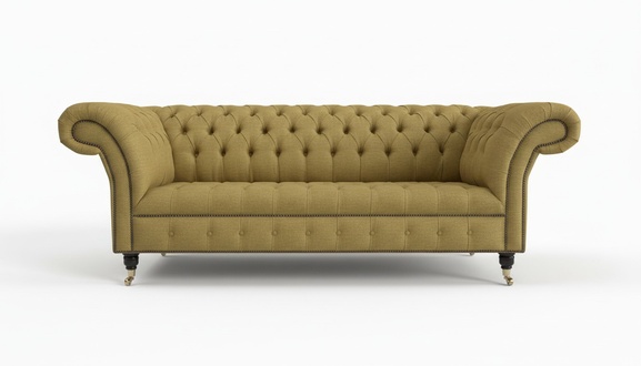 Yellow designer sofa couch upholstery XXL 3 seater big sofas couches textile leather