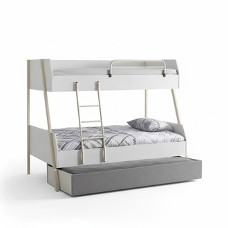 Youth bed white children\'s bed design modern bed children\'s room