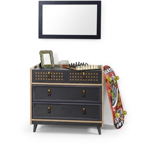 Youth room chest of drawers with mirror luxury console chests of drawers furniture blue new