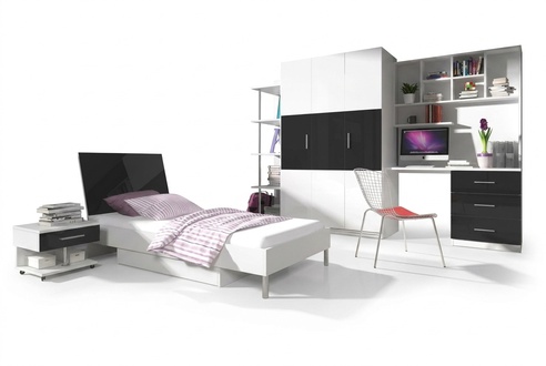 Complete youth room set: bed, children\'s room wardrobe, desk.