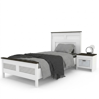 Bed Youth Room Set Children\'s Bed White Comfortable Modern Furniture 100x200