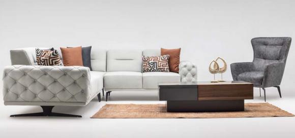 Group corner sofa L shape upholstered sofa fabric sofa couch grey armchair fabric