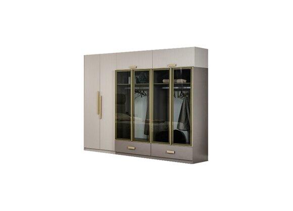 Wardrobe Wooden wardrobe Wardrobe Wood Beige Bedroom Modern