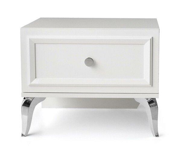 Group of bedside tables 2-piece bedside console side tables wood white modern