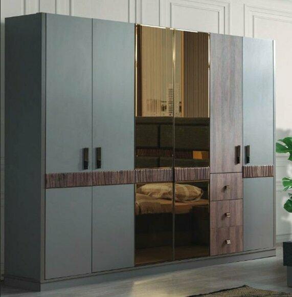 Grey large wardrobe bedroom wooden wardrobes luxury furniture new