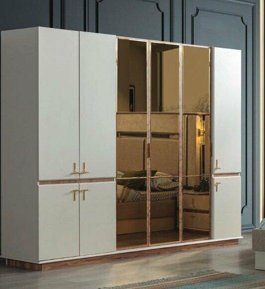 White modern wardrobe Bedroom wardrobes Luxury wooden furniture