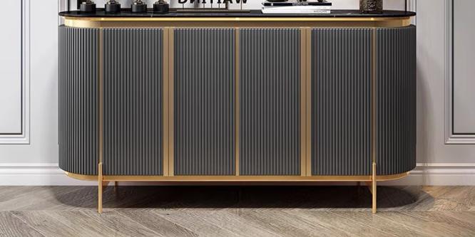 Sideboard sideboard luxury designer wood shelf cabinet furniture grey chest of drawers