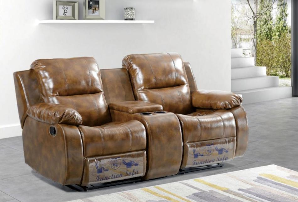 Two seater sofa Modern living room couch Brown Designer upholstered sofas