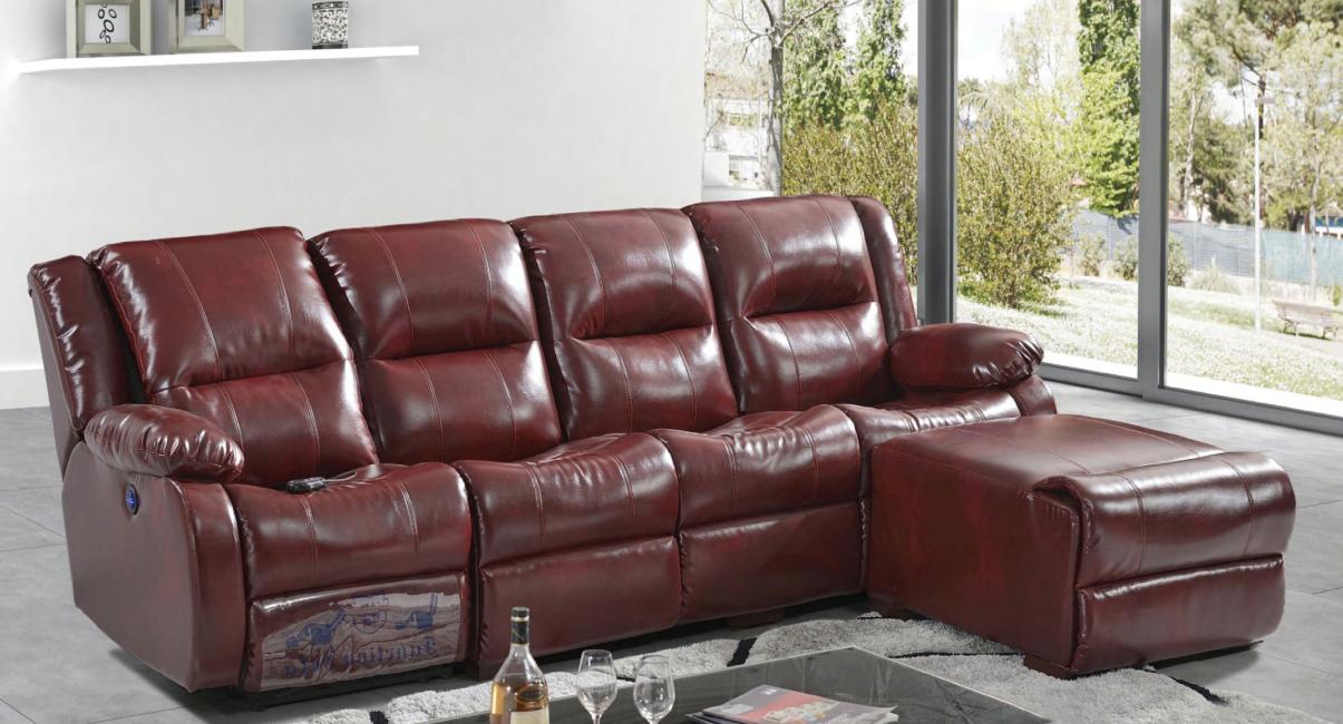Sofa 4 seater upholstery faux leather living area sofas pouffe luxury furniture new
