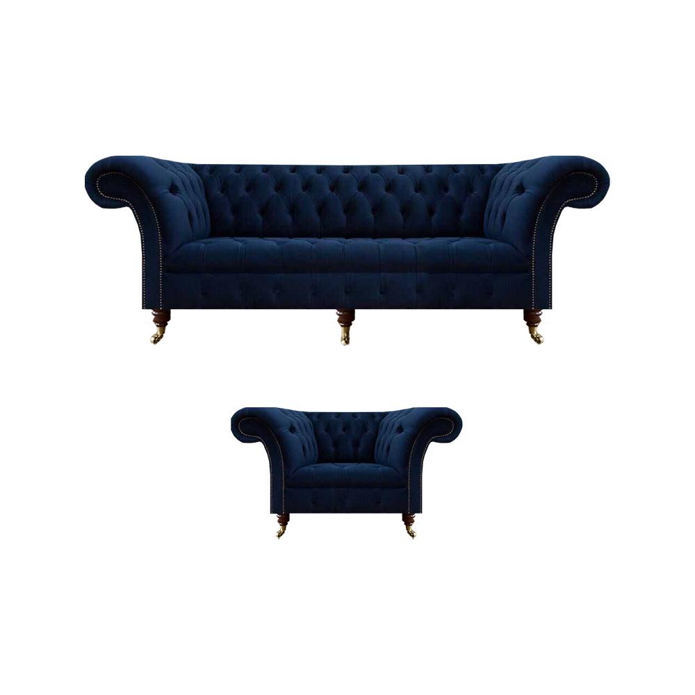 Luxury upholstered furniture living room three seater sofa couch armchair textile furnishings