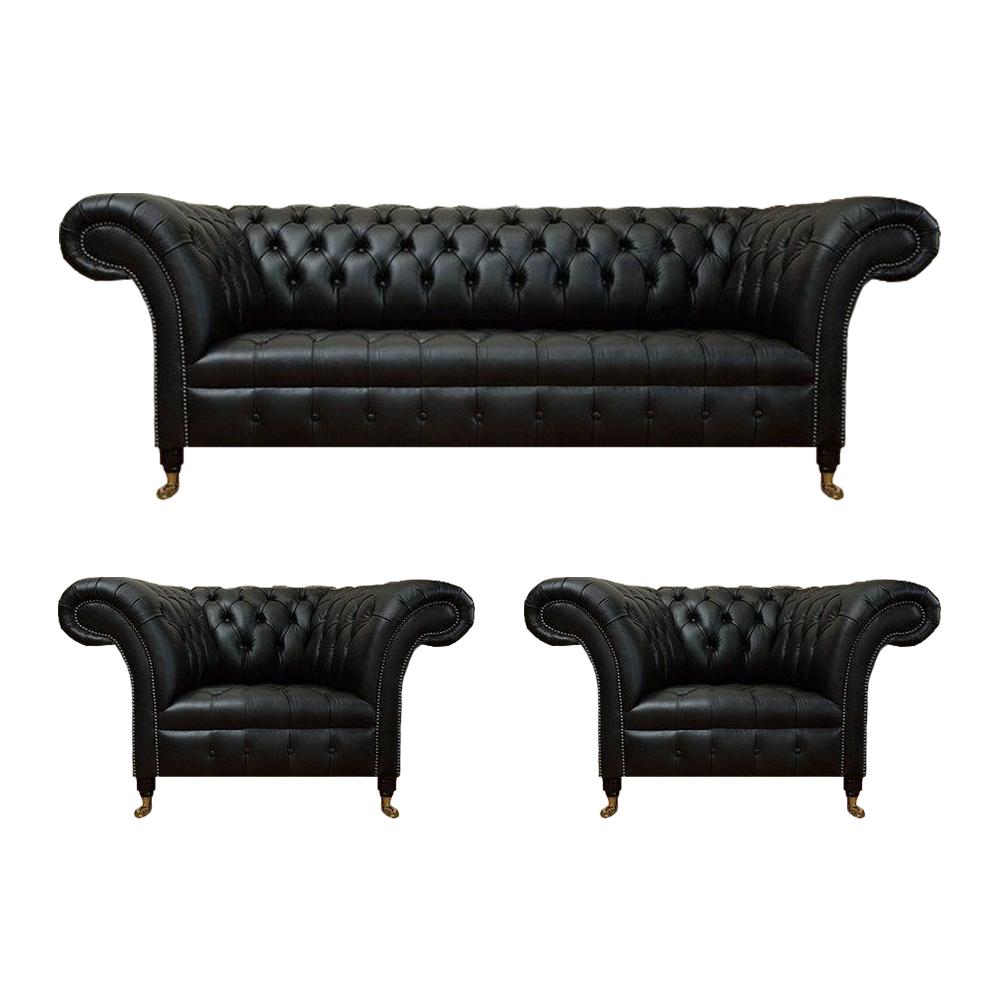 Sofa set complete 3pcs 2x armchair luxury three-seater sofa couch living room