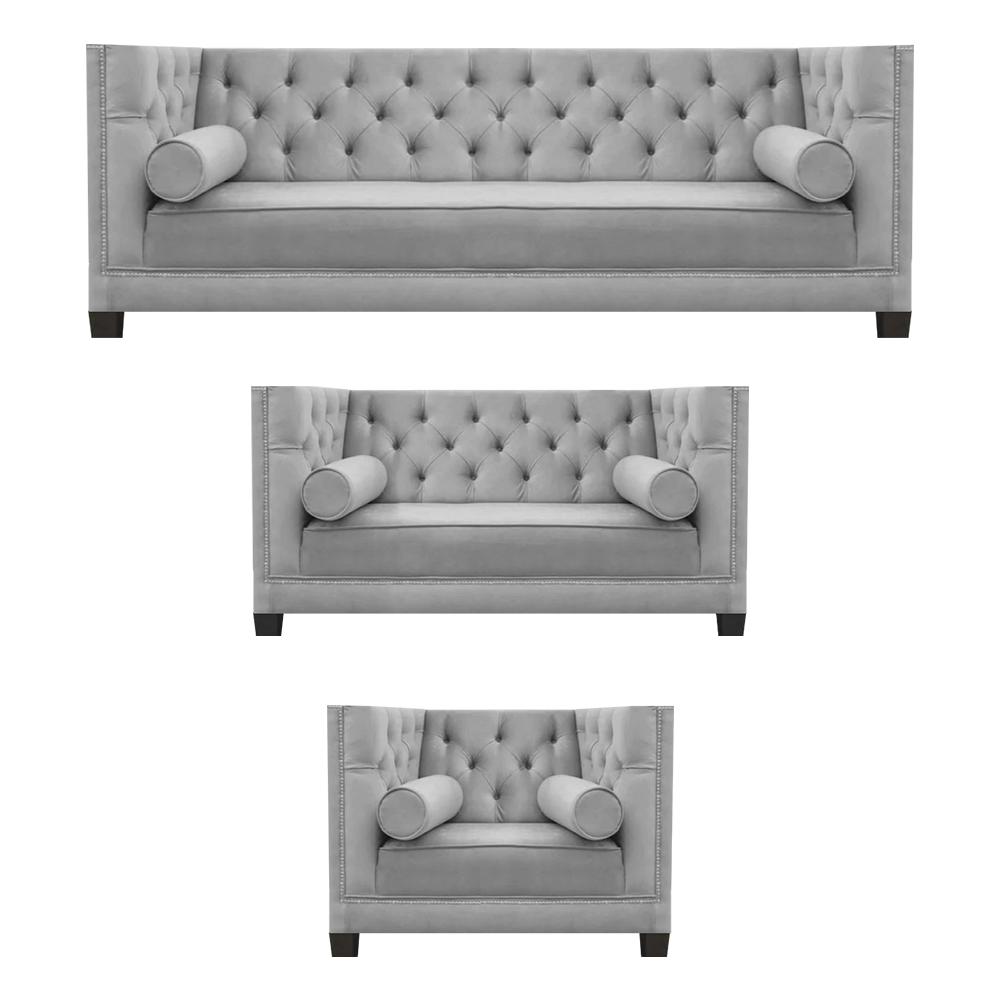 Living room set luxury textile sofa set 3pcs modern designer 4+2+1