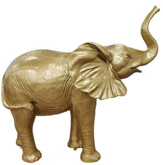 Full golden massive decoration sculpture of elephant 160cm height