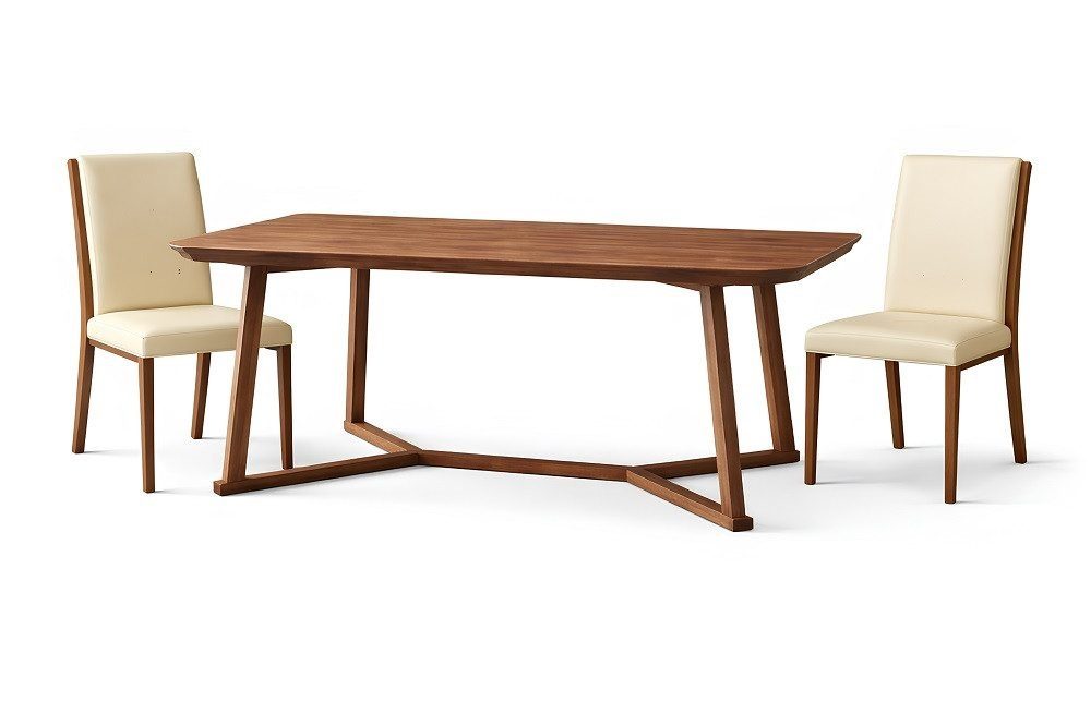 Dining Set Conference Table Set: Table with 3 Wooden Chairs for Office Immediate SOFORT