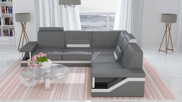 Leather Sofa Corner Sofa Poster Sofas Fabric Leather HAMBURG