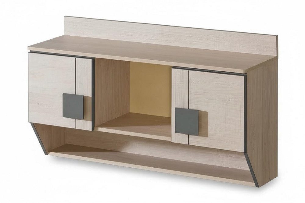 Beige wooden wall shelf in a modern style for your home, available now SOFORT