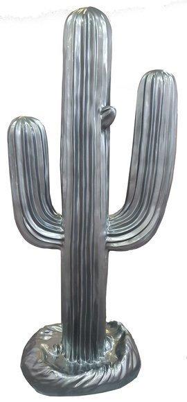 Full silver painted decorative cactus figure 185cm height (753B)