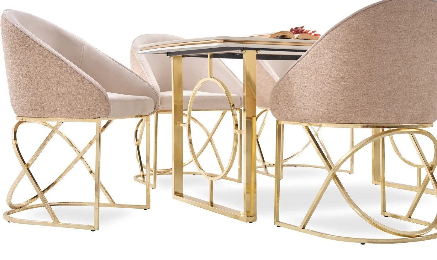 Modern dining set dining table 6x chairs dining room furniture dining set IMMEDIATELY SOFORT